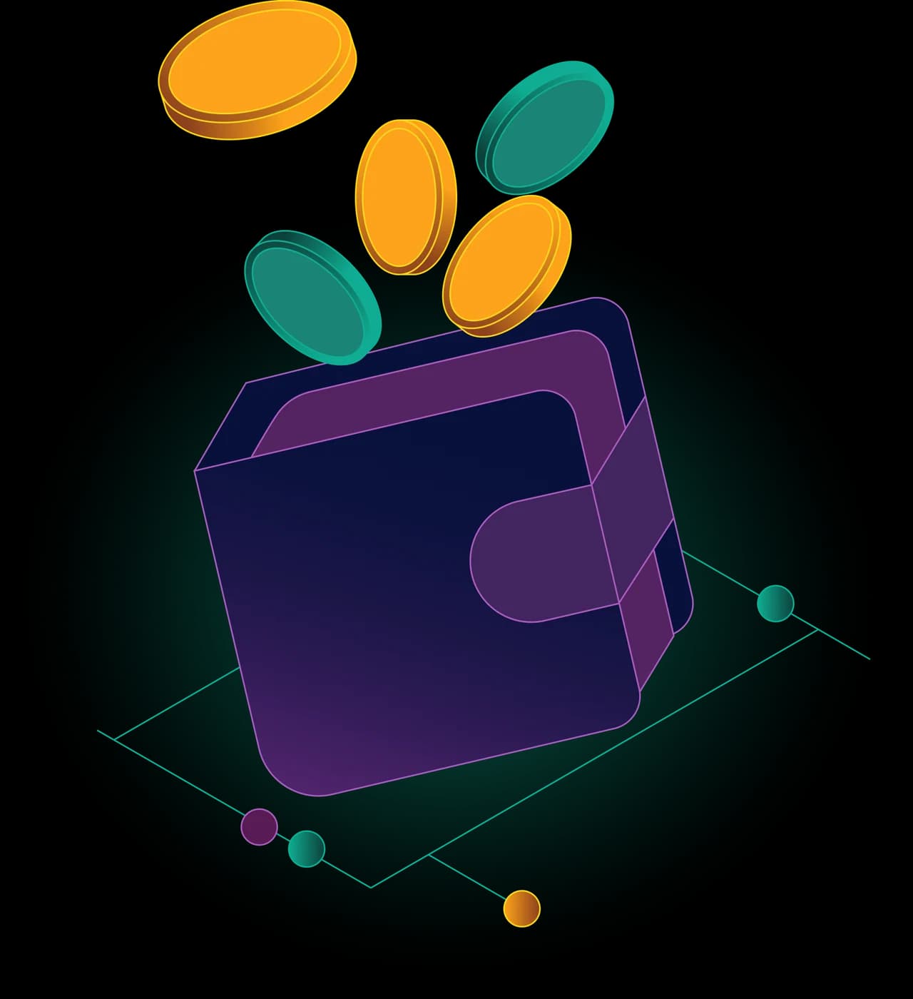 Digital wallet graphic representing Xandeum participation